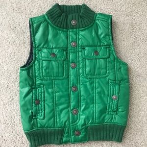 Green puffer vest